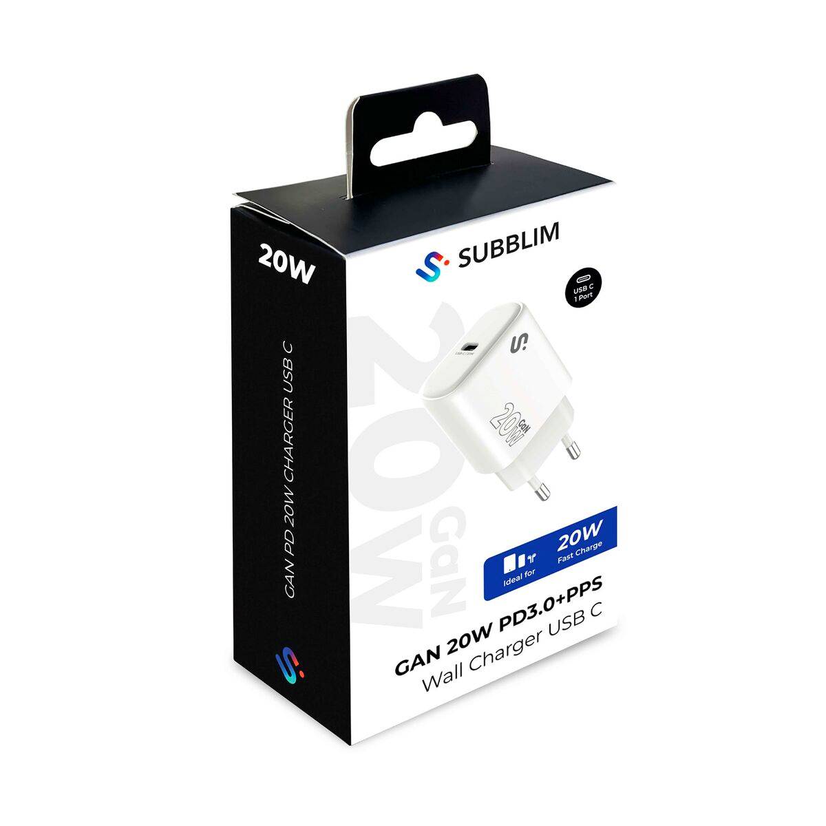Cargador de Coche Subblim SUBCHG-6G2001 Blanco 20 W