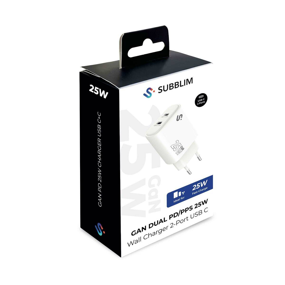 Cargador de Coche Subblim SUBCHG-6G2520 Blanco 120 W