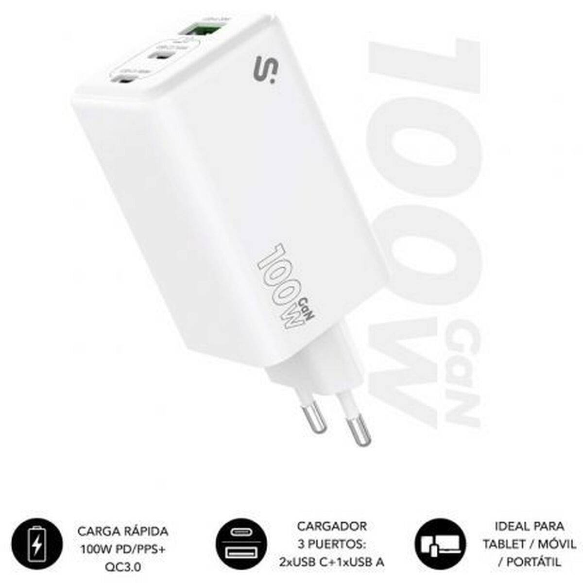 Cargador de Coche Subblim SUBCHG-6G3510 Blanco 120 W