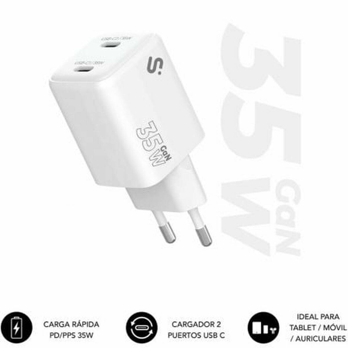 Cargador de Coche Subblim SUBCHG-6G3520 Blanco 120 W