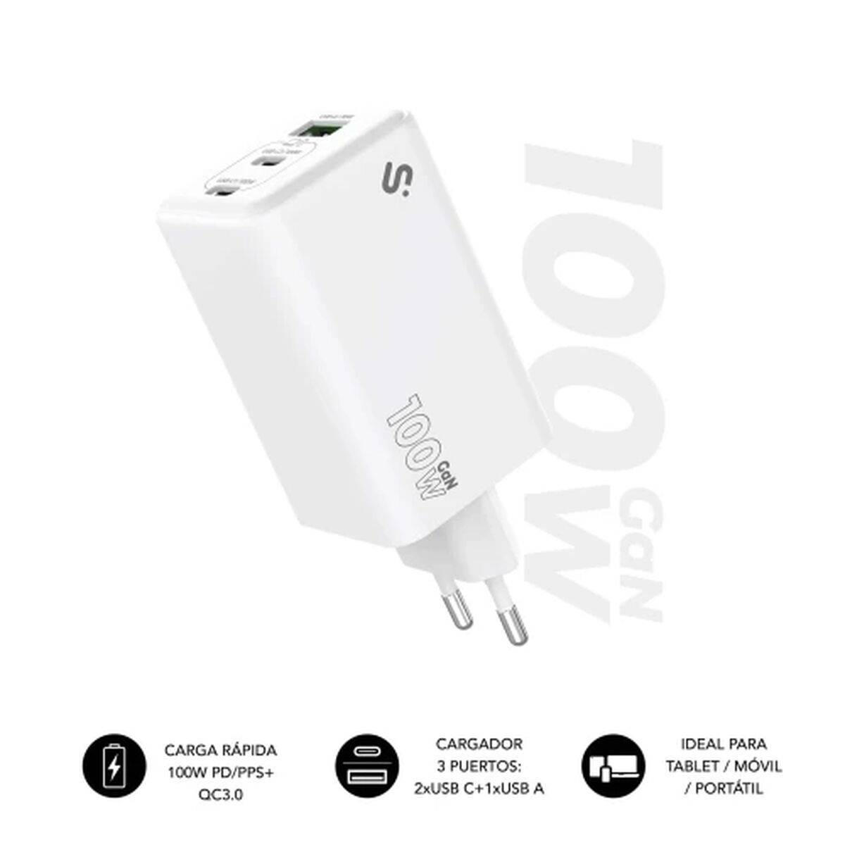 Cargador de Coche Subblim SUBCHG-6G1003 Blanco 100 W 120 W