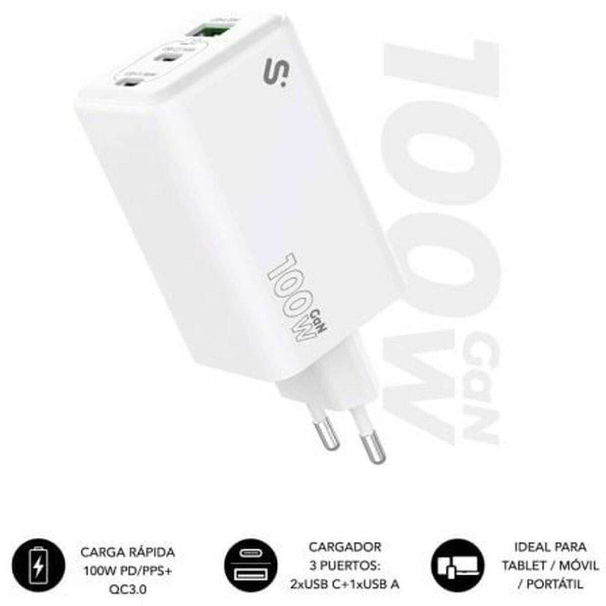 Cargador de Coche Subblim SUBCHG-6G1003 Blanco 100 W 120 W