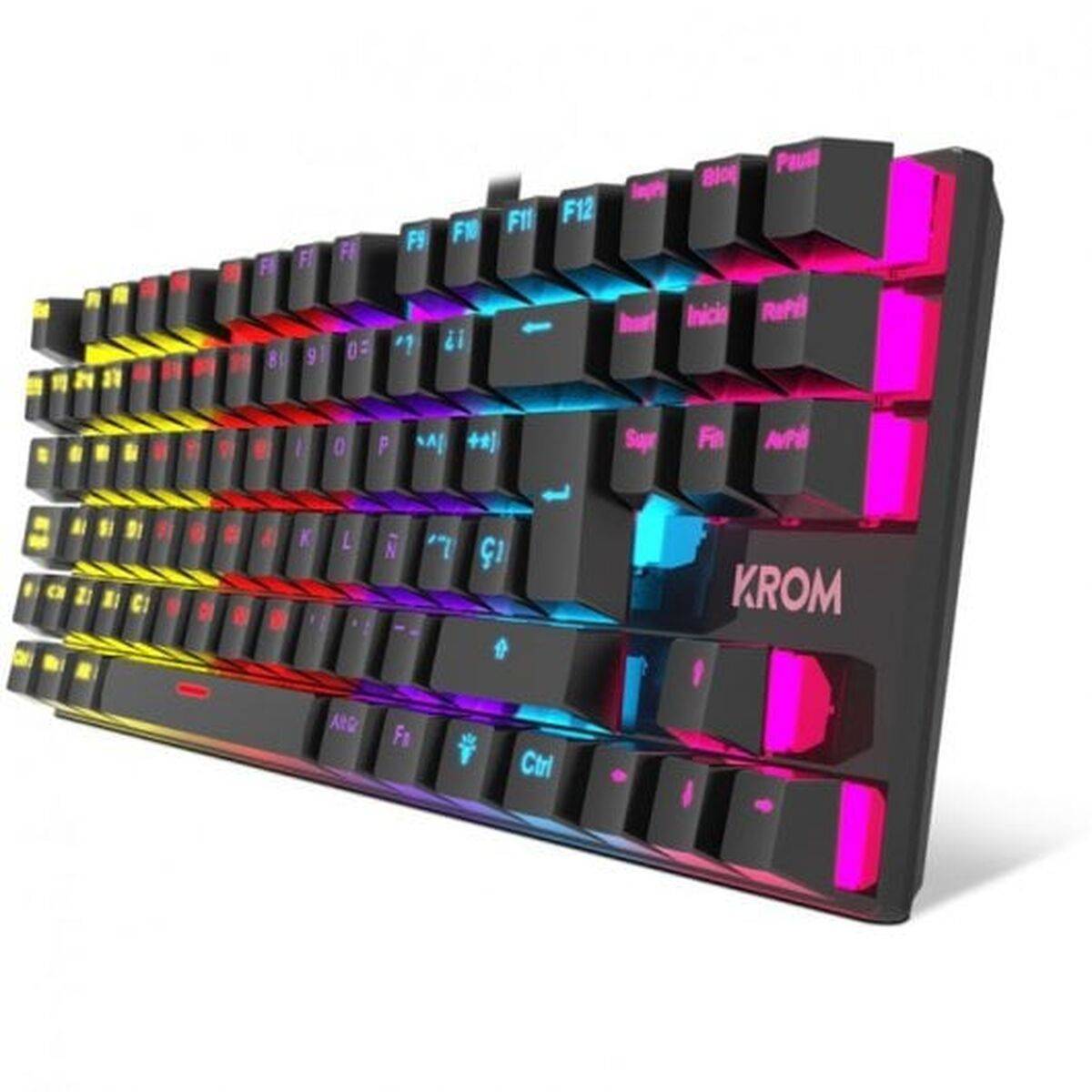 Teclado Krom Kasic TKL Negro LED RGB Retroiluminado