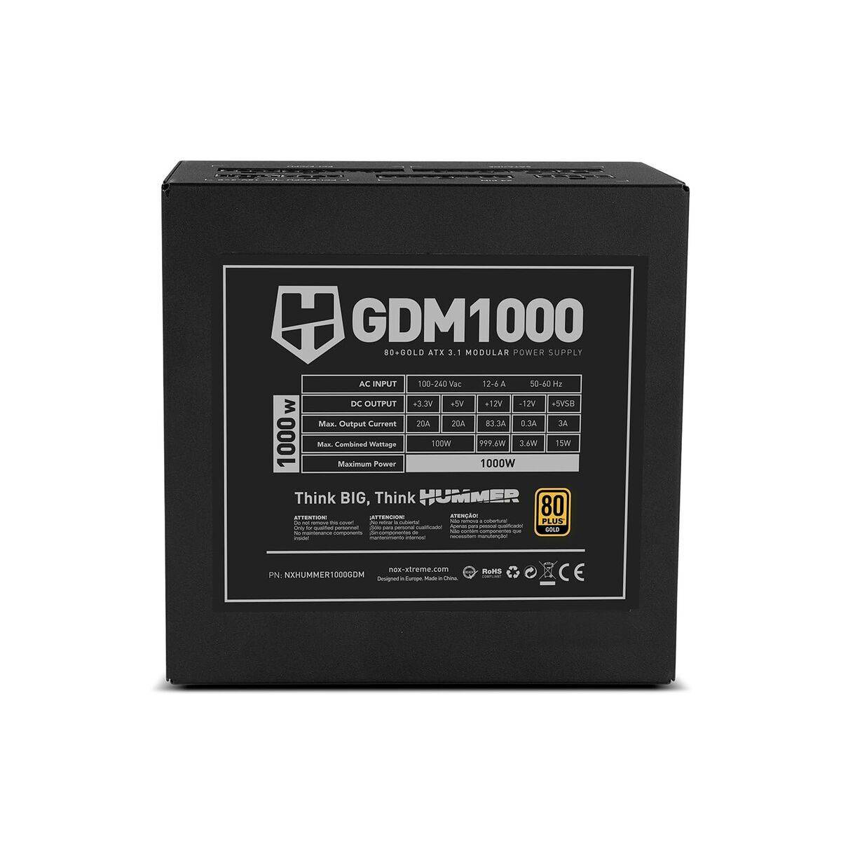 Fuente de Alimentación Nox-Xtreme NXHUMMER1000GDM