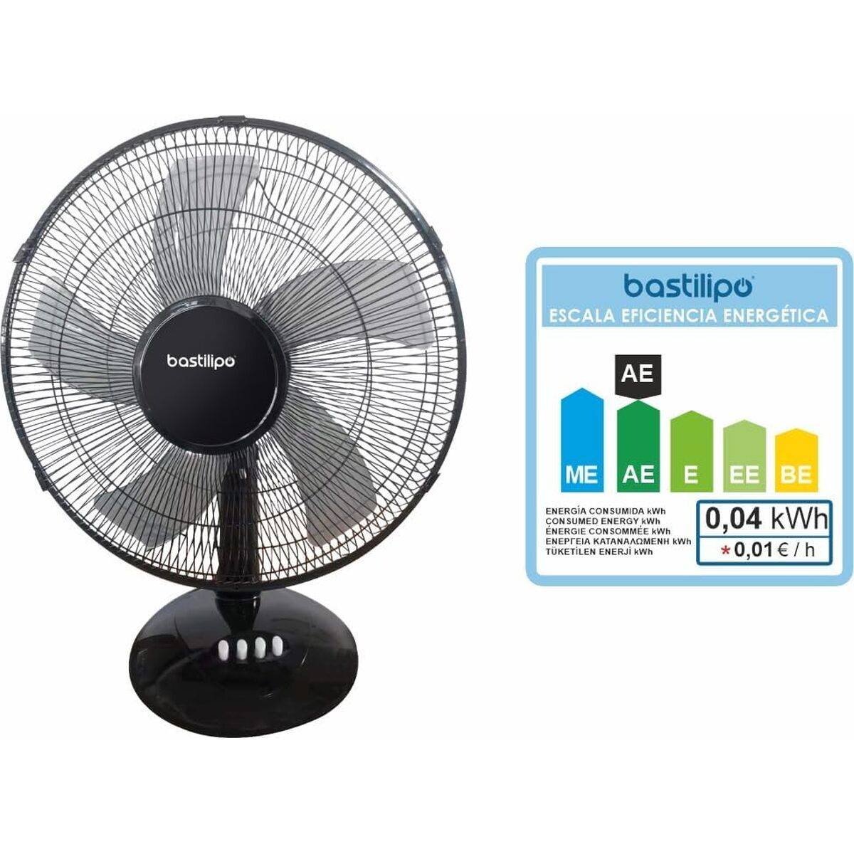 Ventilador de Sobremesa Bastilipo BARROSA Negro 50 W