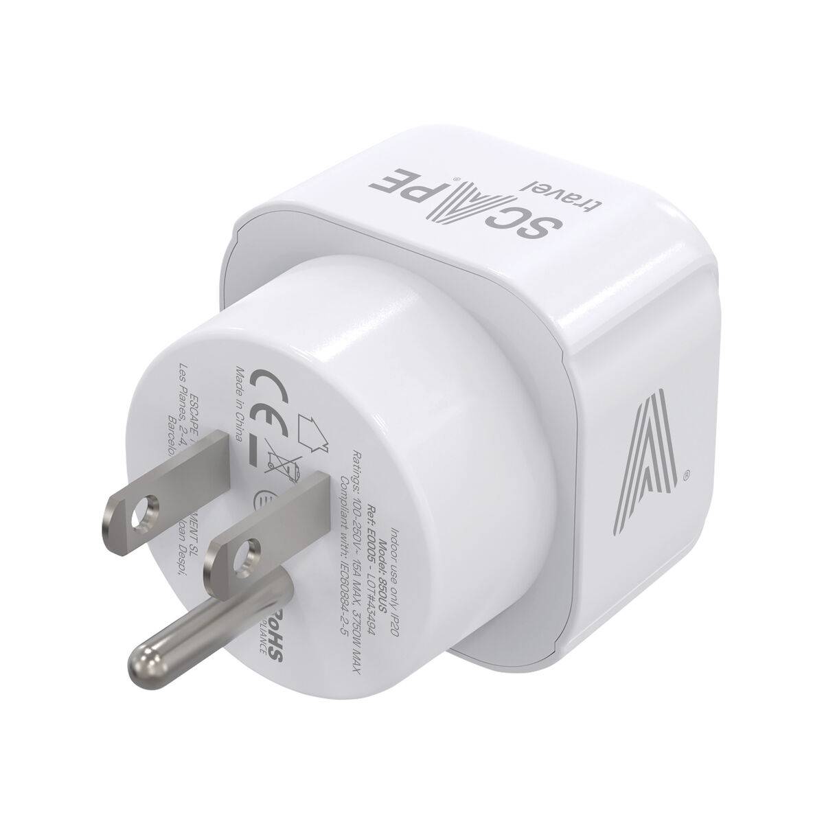 Scape Travel Enchufe Adaptador Schuko a US