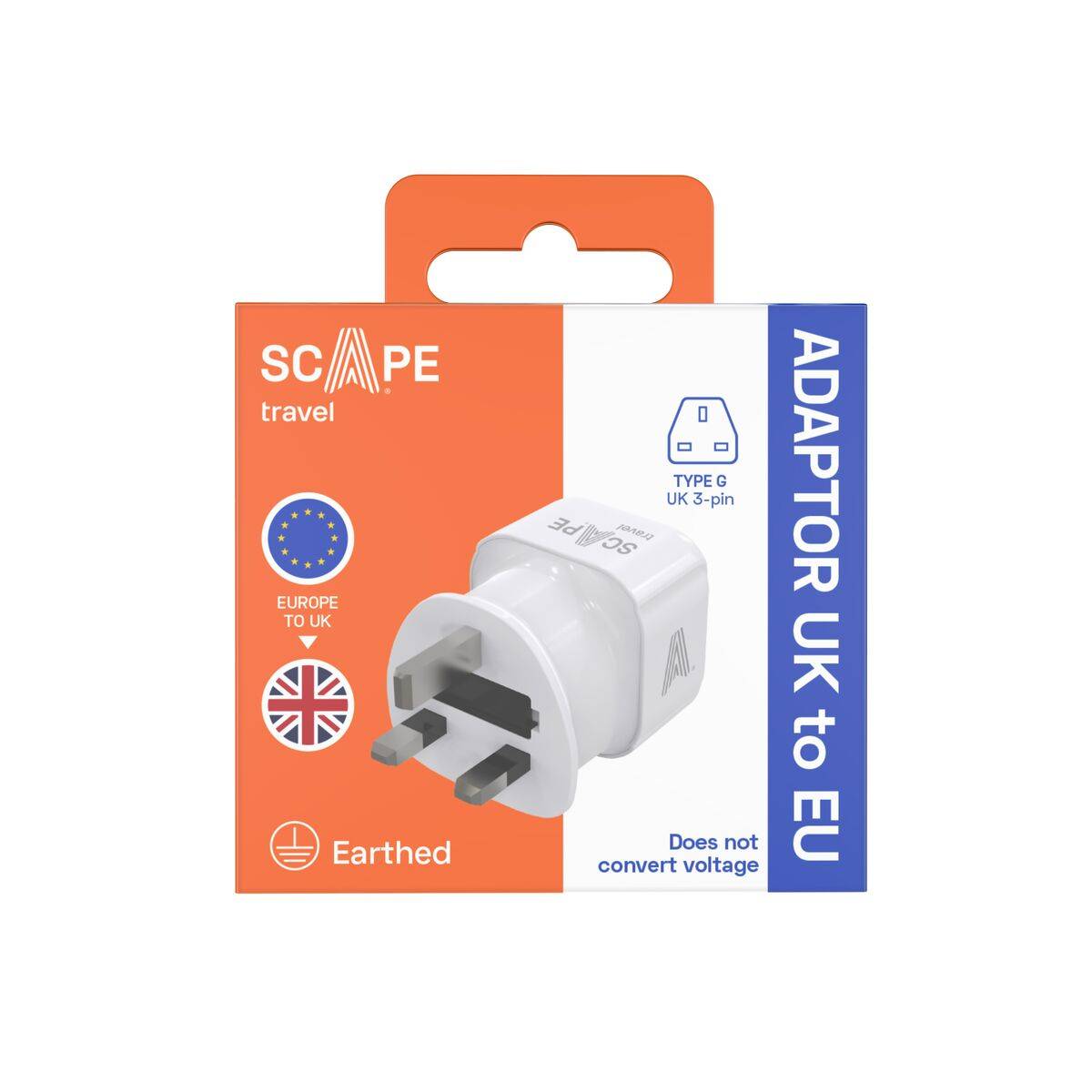 Scape Travel Enchufe Adaptador Schuko a UK