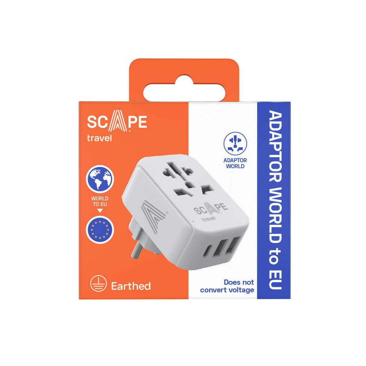 Ladrón de enchufe Scape Travel 830C-DE Plástico