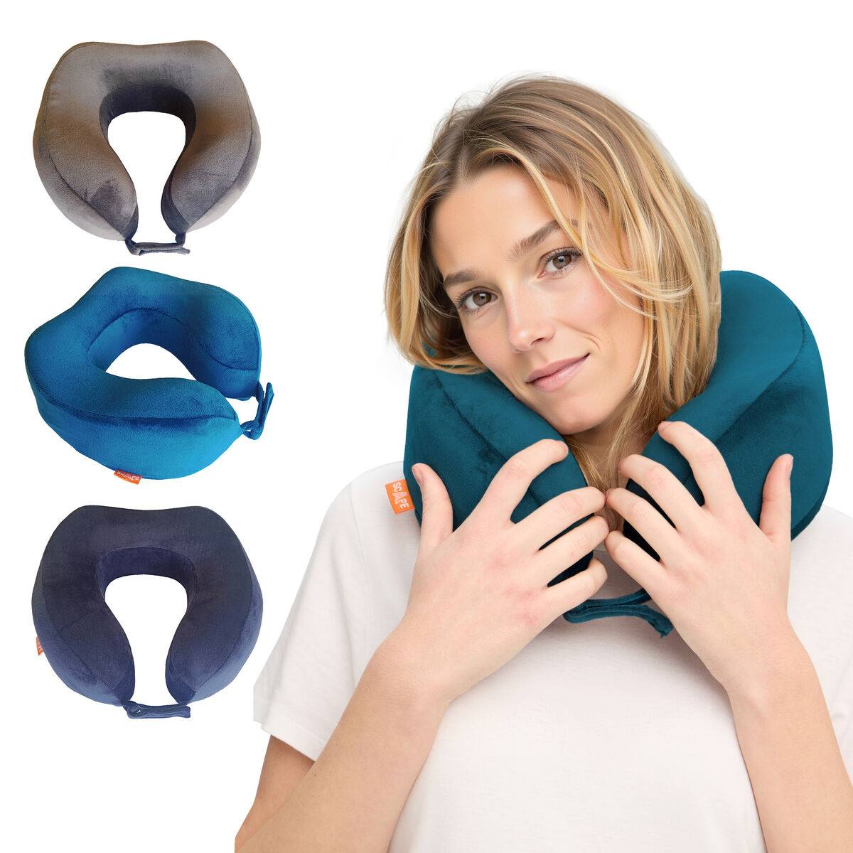 Almohada de Viaje Scape Travel Azul Gris