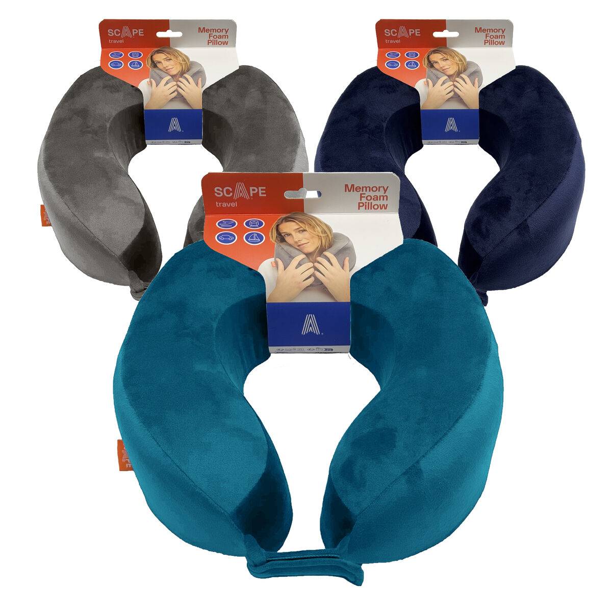 Almohada de Viaje Scape Travel Azul Gris