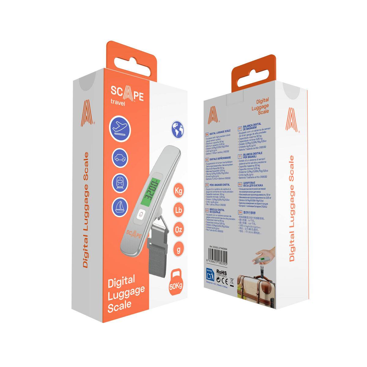 Báscula Digital para Equipajes Scape Travel ELS30