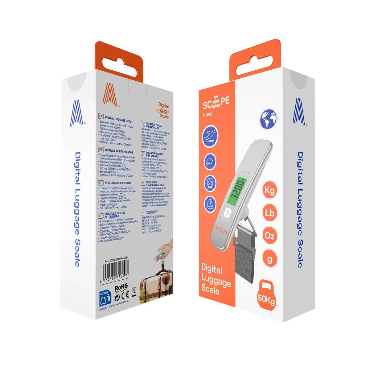Báscula Digital para Equipajes Scape Travel ELS30