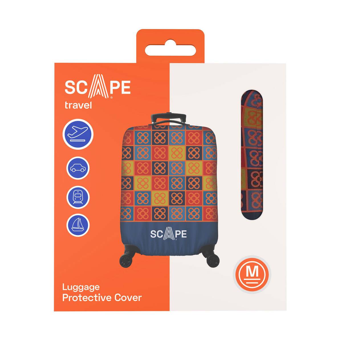 Scape Travel funda protectora de maleta talla M cuadrados