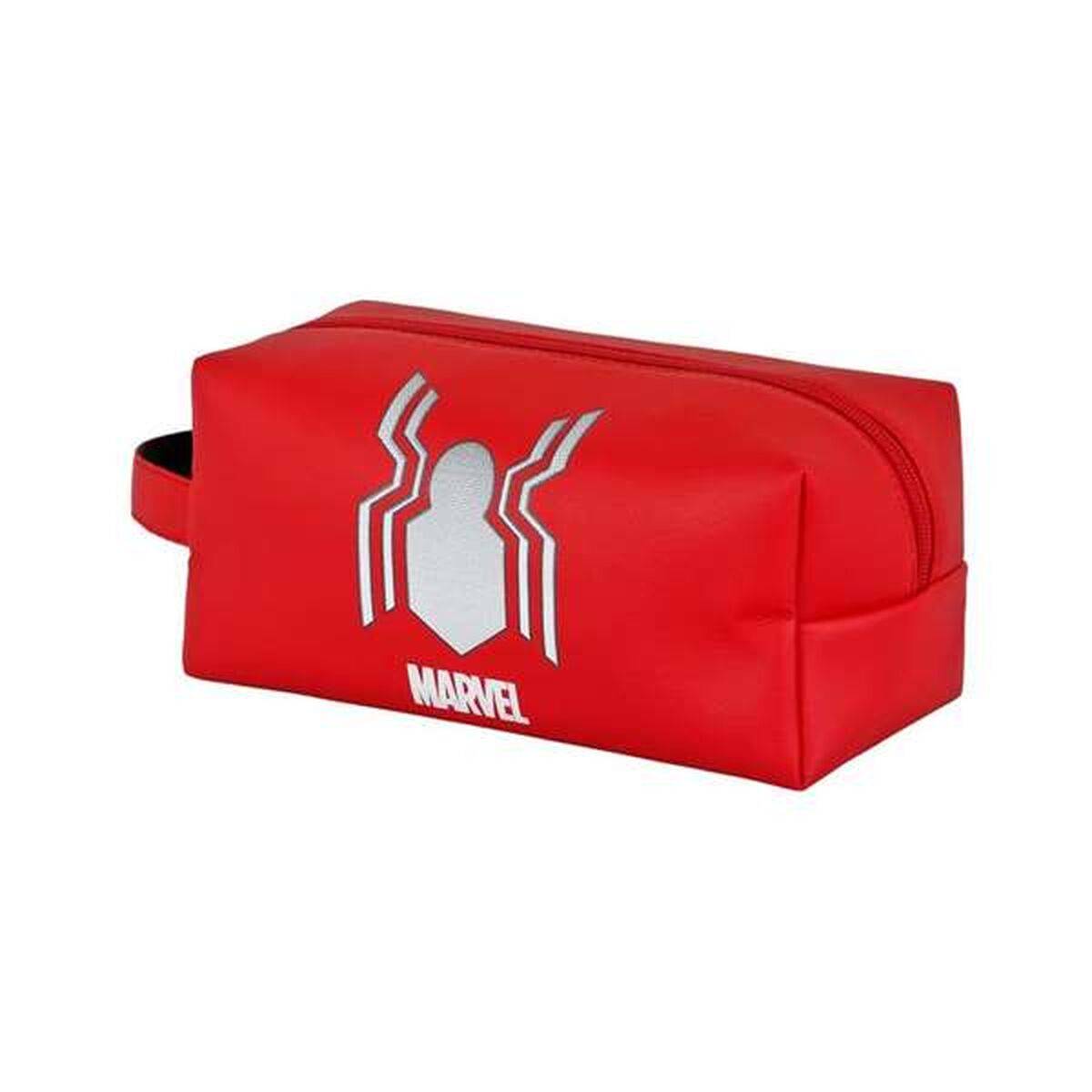 Neceser Escolar Spider-Man Rojo PVC 12 x 25 x 10 cm