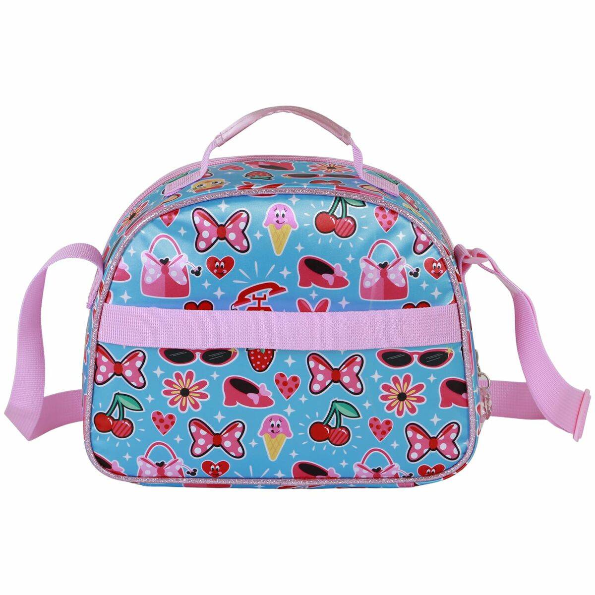Portameriendas Térmico 3D Minnie Mouse Happiness Rosa 25,5 x 10 x 20 cm