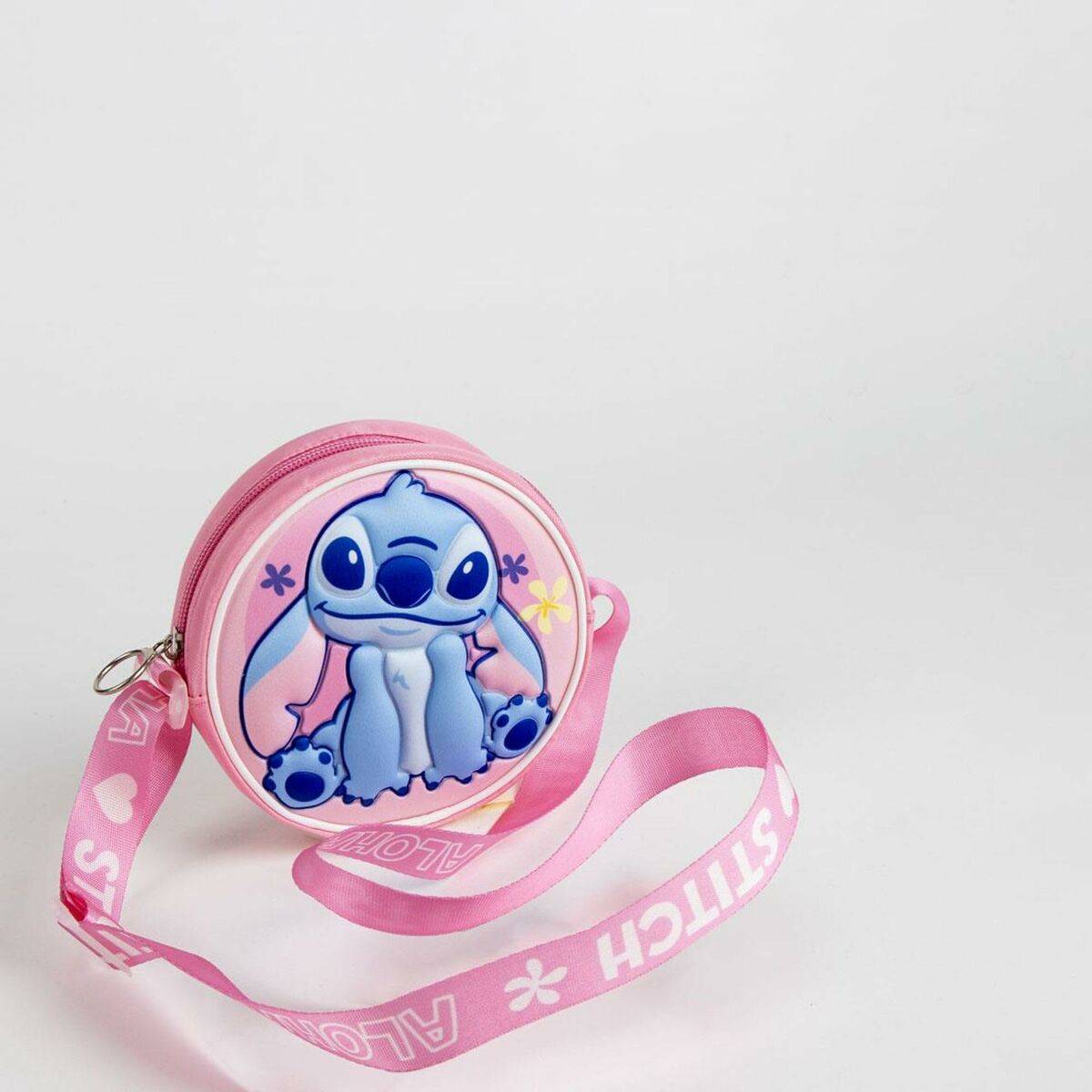 Bolso Bandolera Stitch Rosa 13 x 13 x 4 cm