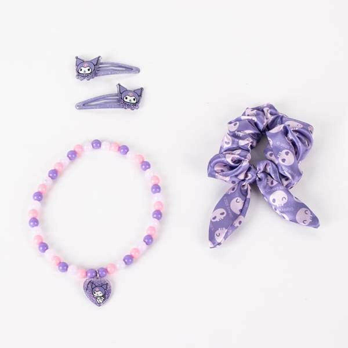Accesorios para el Pelo Hello Kitty Morado 4 Piezas