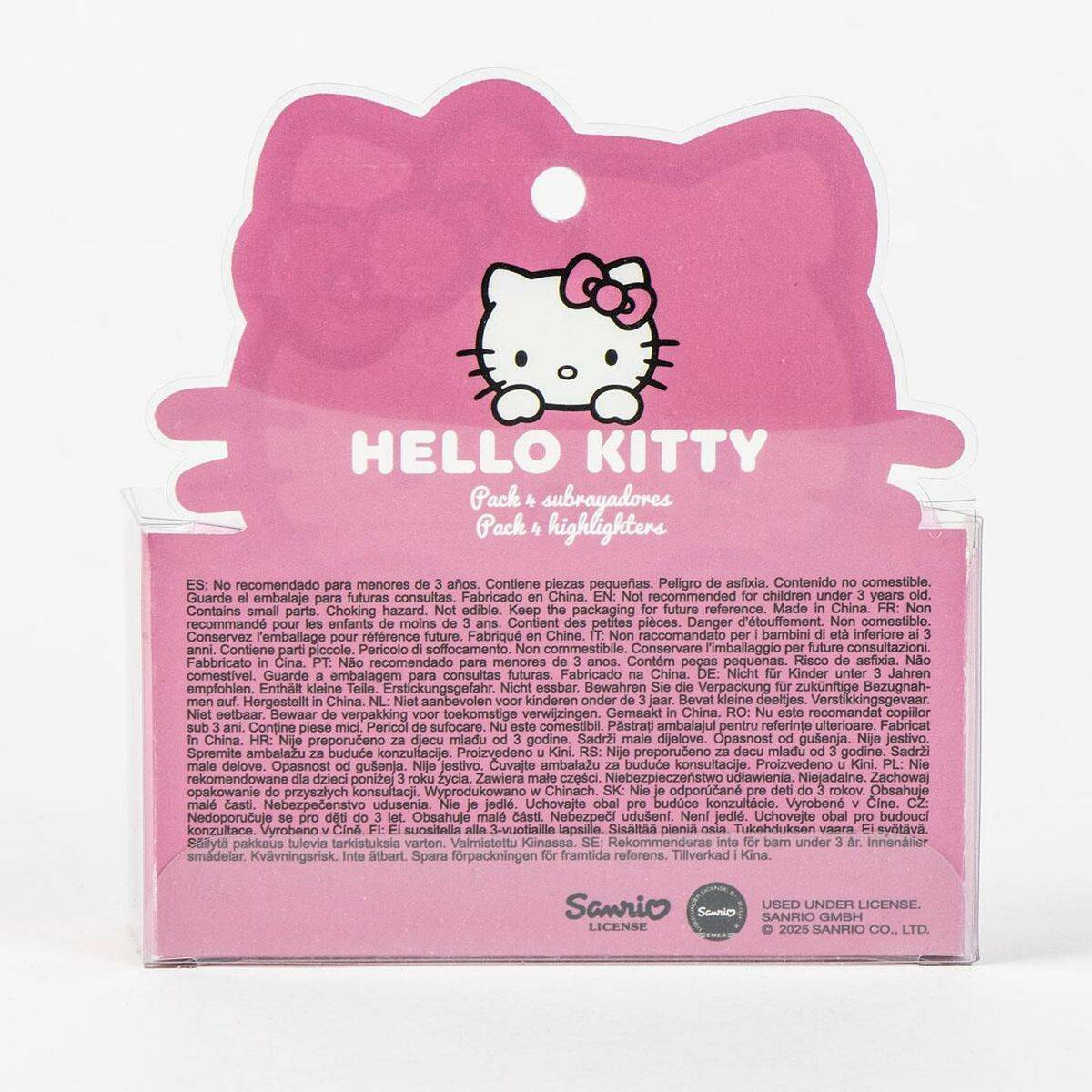 Subrayador Hello Kitty Rosa 5 Piezas