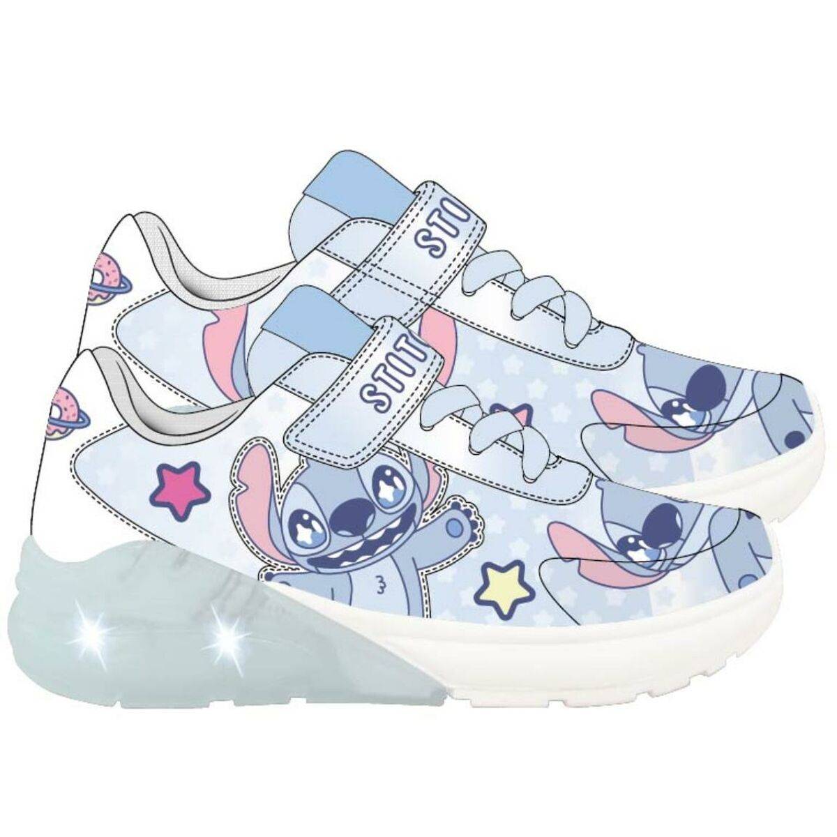 Zapatillas Deportivas con LED Stitch Azul claro