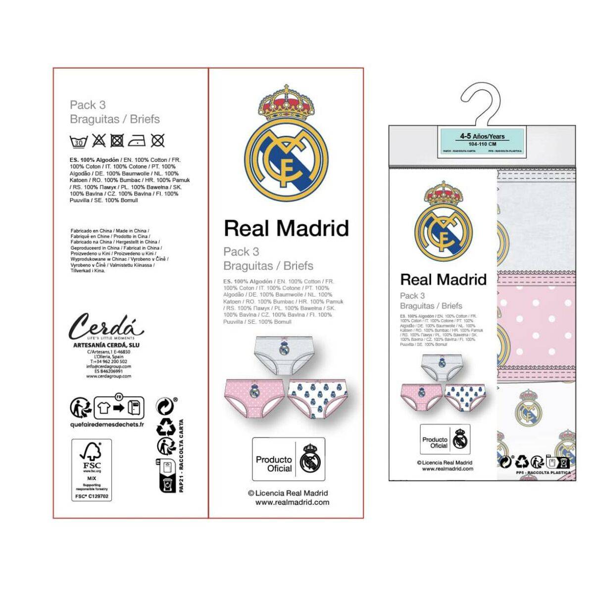 Bragas Real Madrid C.F. Multicolor