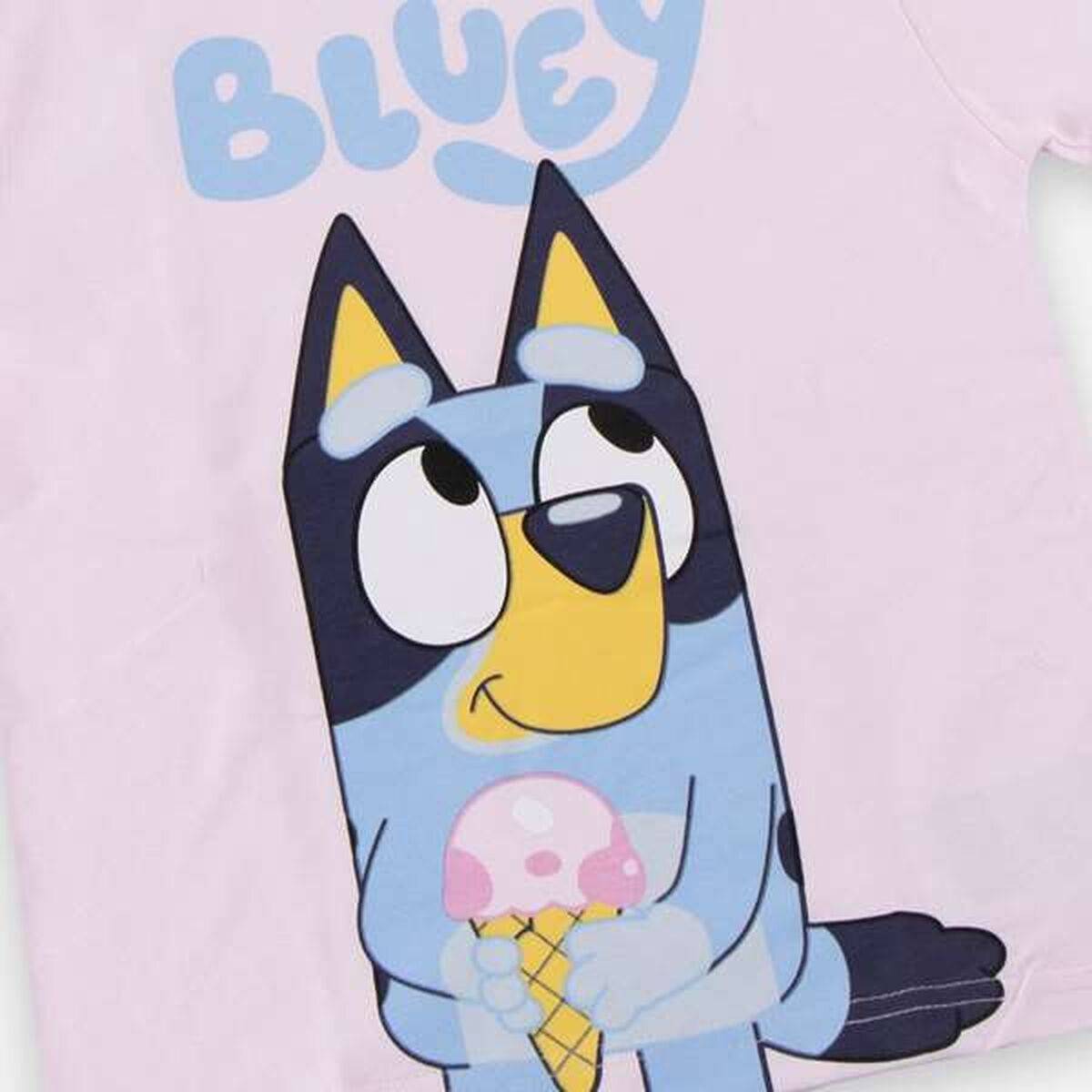 Camiseta de Manga Corta Infantil Bluey Rosa claro
