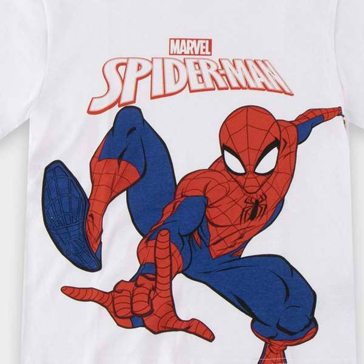 Camiseta de Manga Corta Infantil Spider-Man Blanco