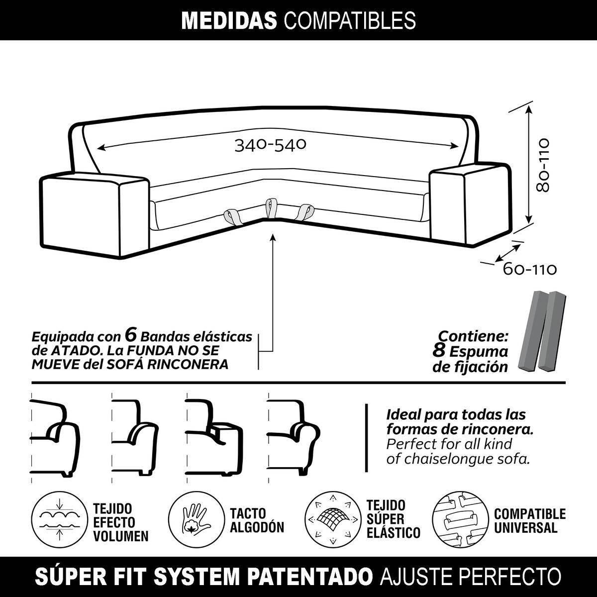 Funda para Sofá Sofaskins NIAGARA (Reacondicionado A)