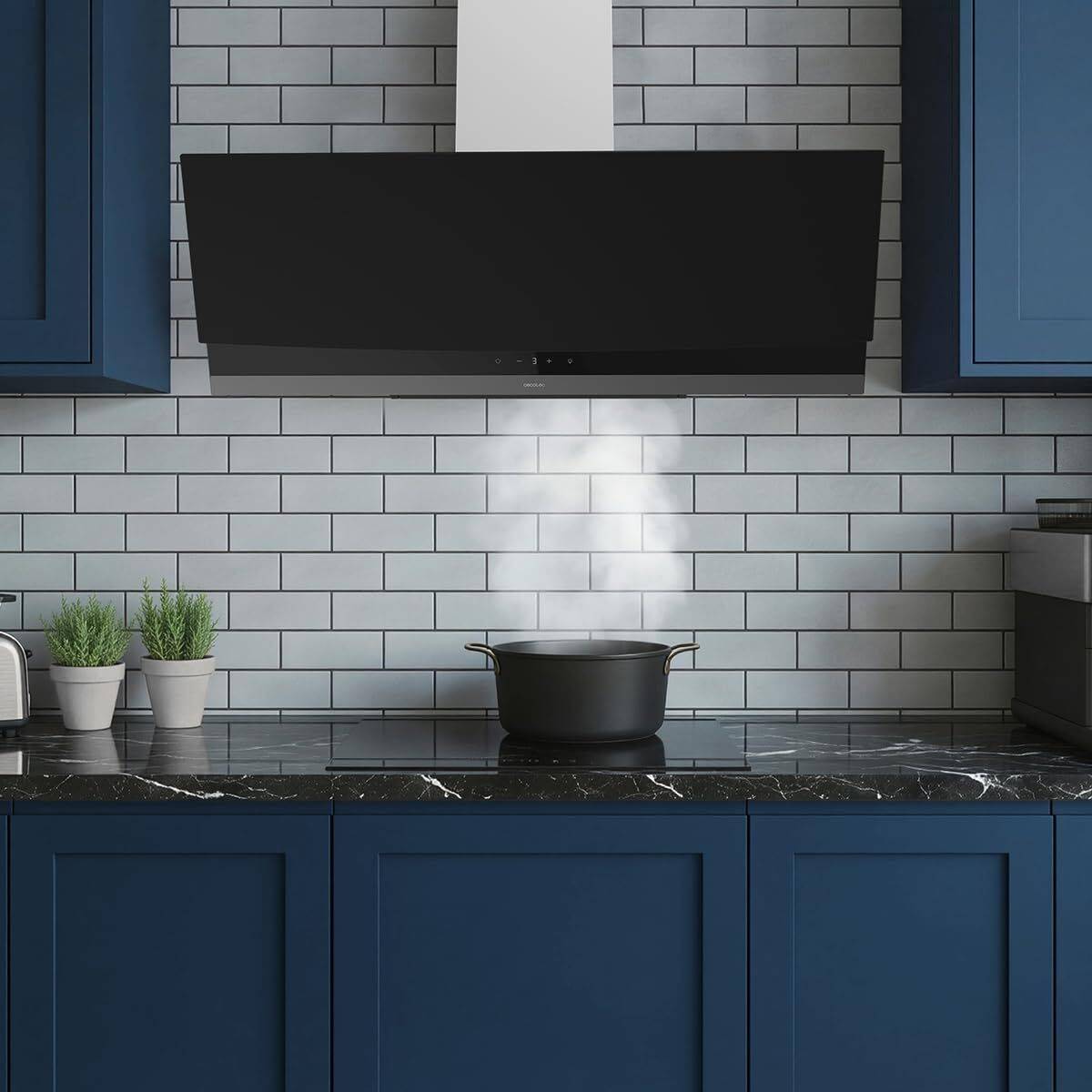Campana Convencional Cecotec Flux DT 904400 Negro Acero
