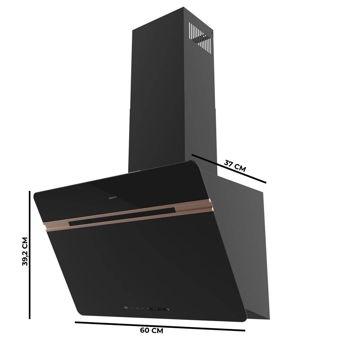 Campana Convencional Cecotec Flux DT 607500 Negro Cobre