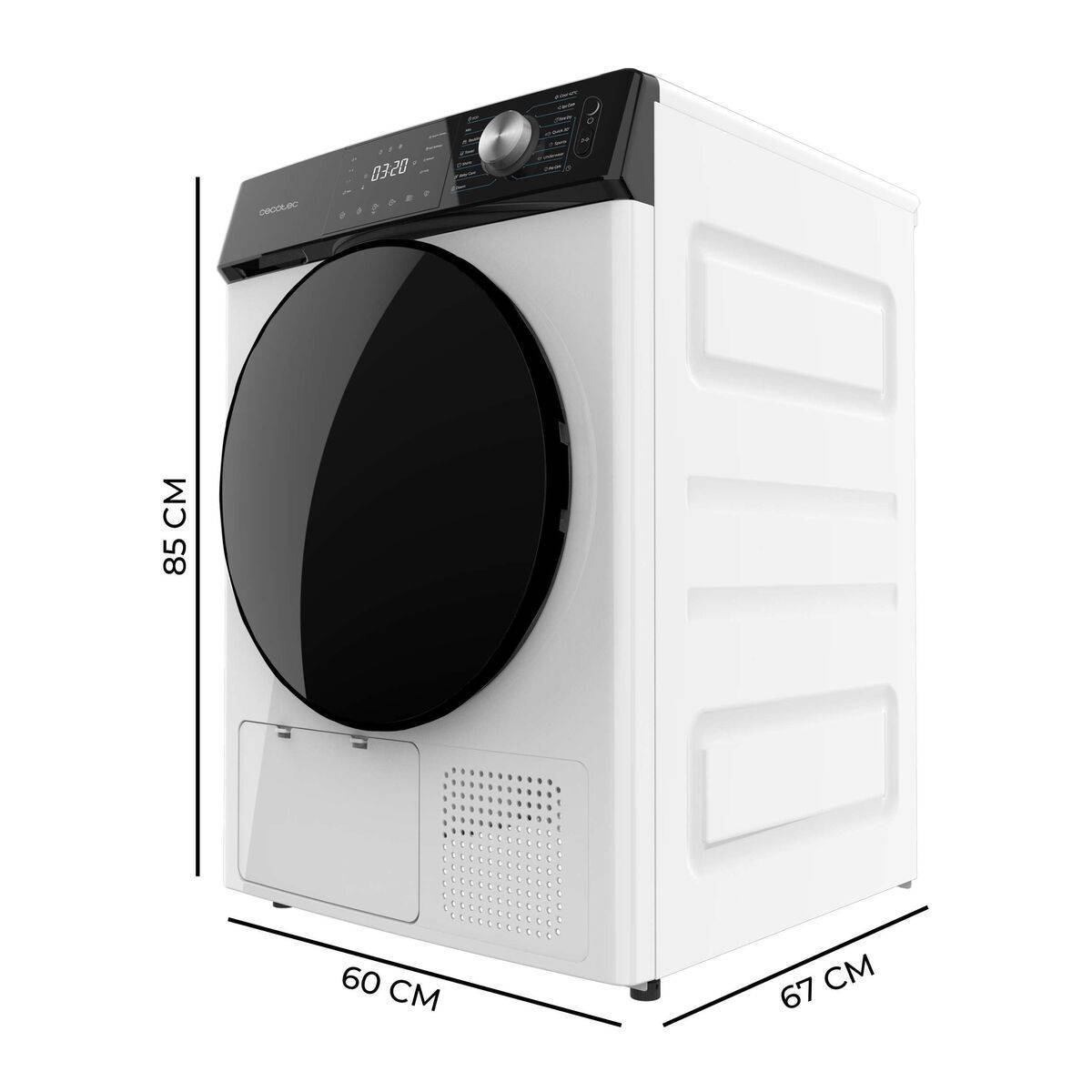 Cecotec Secadora bomba de calor 10 kg Dry 10355 blanca libre instalación 14 programas E