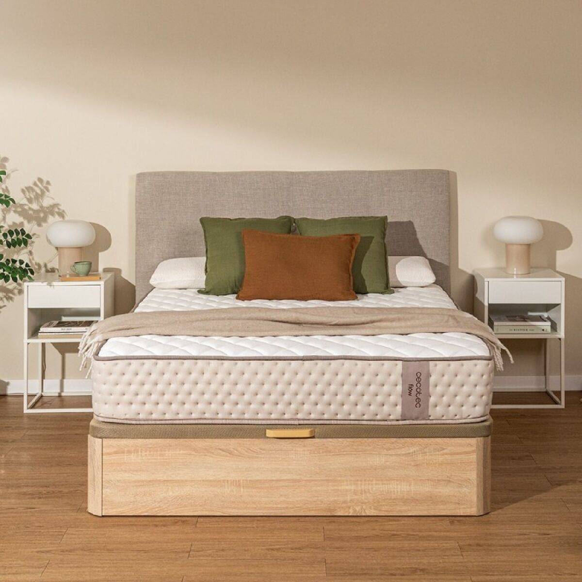 Cecotec Colchón de Muelles Ensacados Flow 6790 Hybrid 90x190 cm alta firmeza 7 zonas
