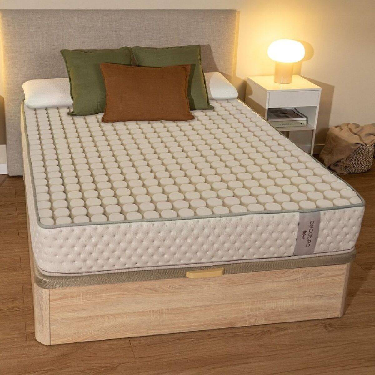 Cecotec Colchón de Muelles Ensacados Flow 6790 Hybrid 90x190 cm alta firmeza 7 zonas