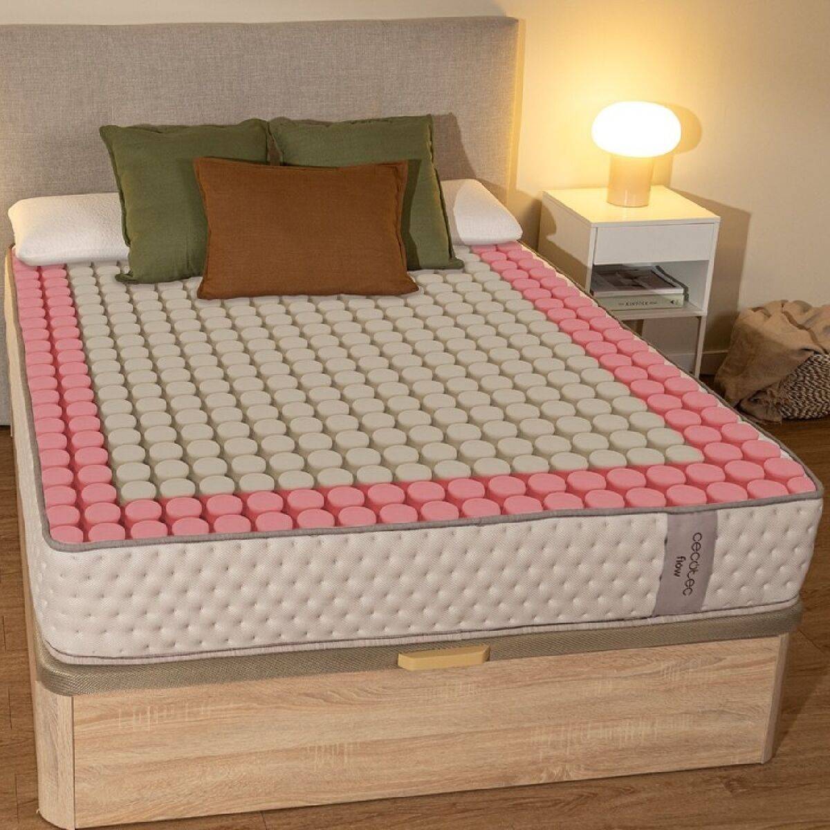 Cecotec Colchón Flow 6790 Hybrid 150x190 cm alta firmeza muelles ensacados zonas confort