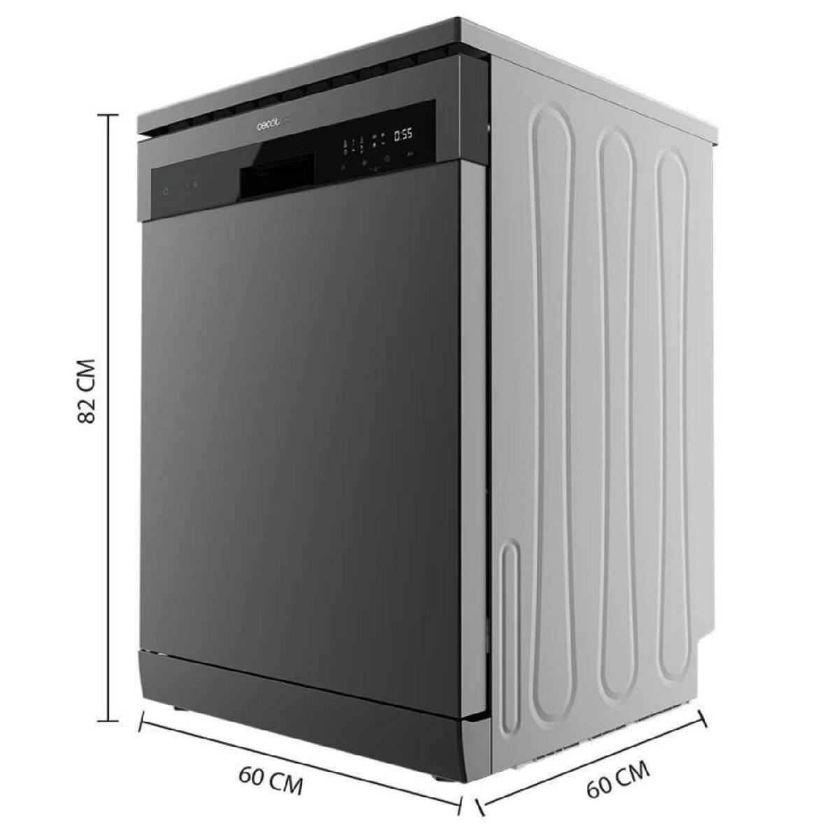 Cecotec Lavavajillas 13 cubiertos 6110 Libre instalación Gris oscuro Clase E, 6 programas