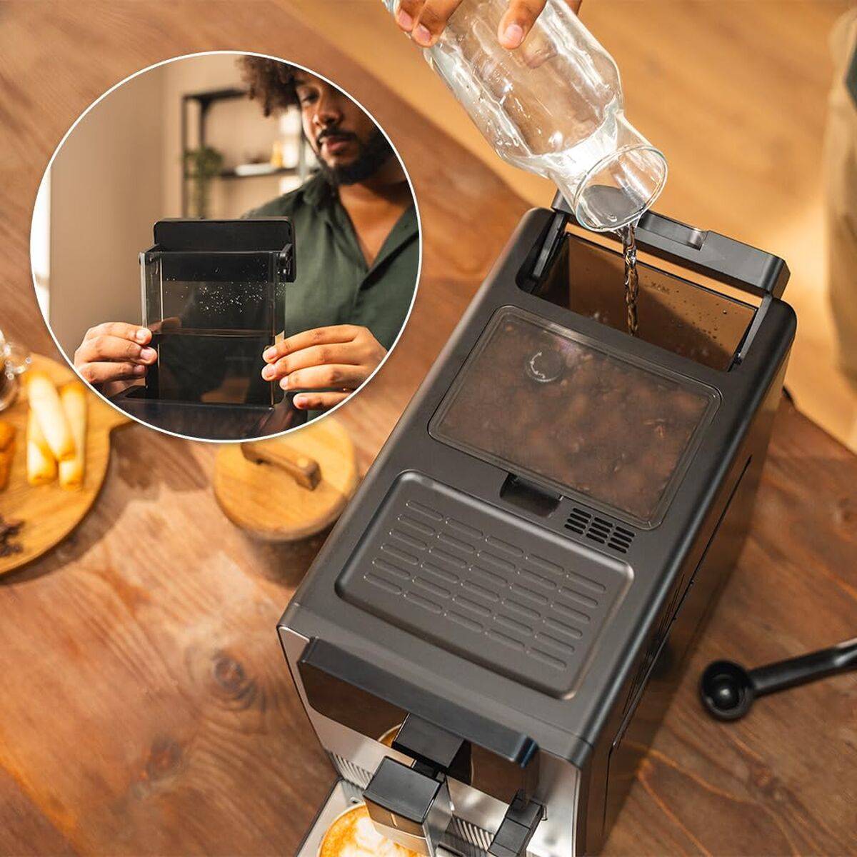 Cecotec Cafetera Superautomática Cremmaet Steam 19 bar 1,1L negro vaporizador 1500W