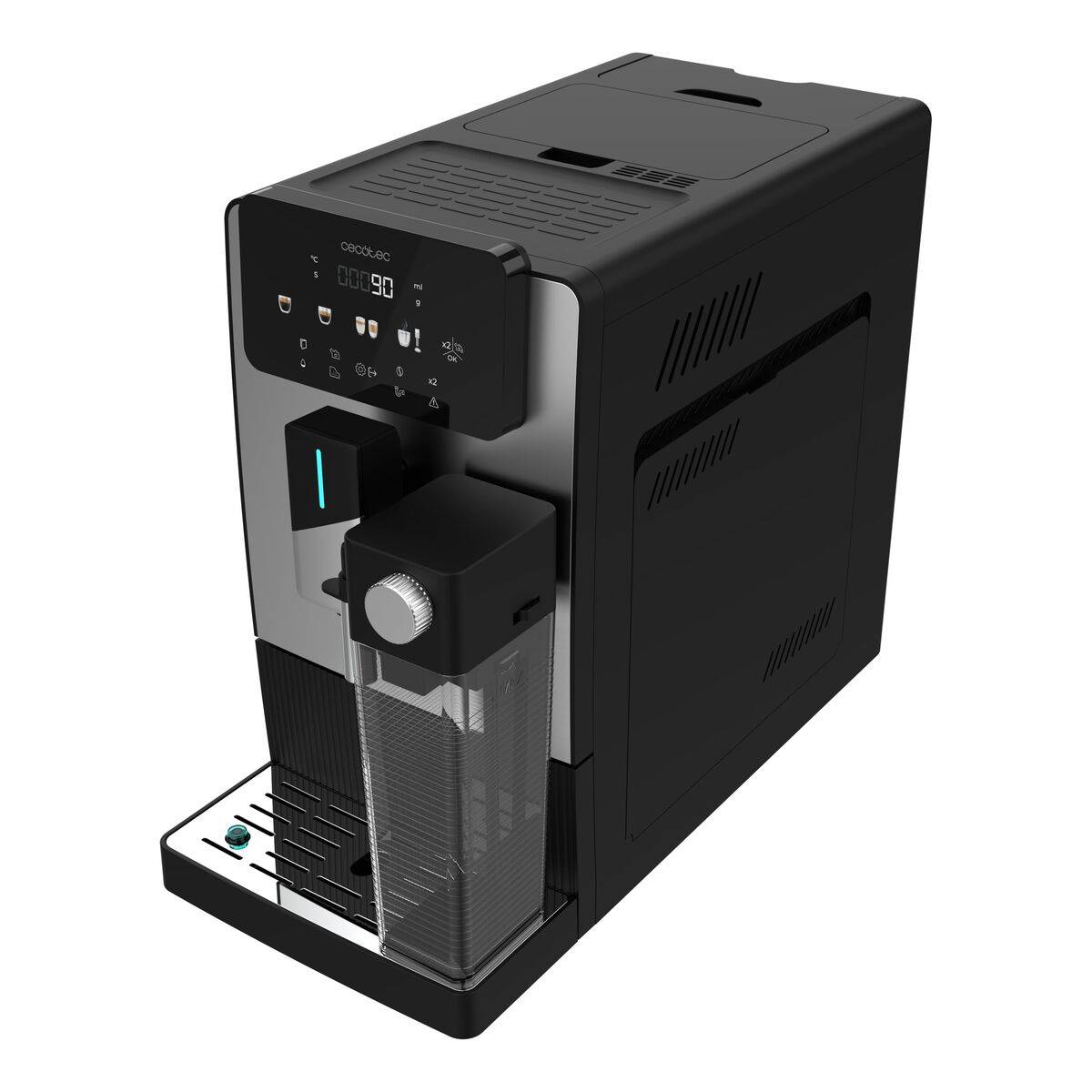 Cecotec Cafetera Superautomática Cremmaet Latte 19 bar, 1300W, inox, pantalla táctil