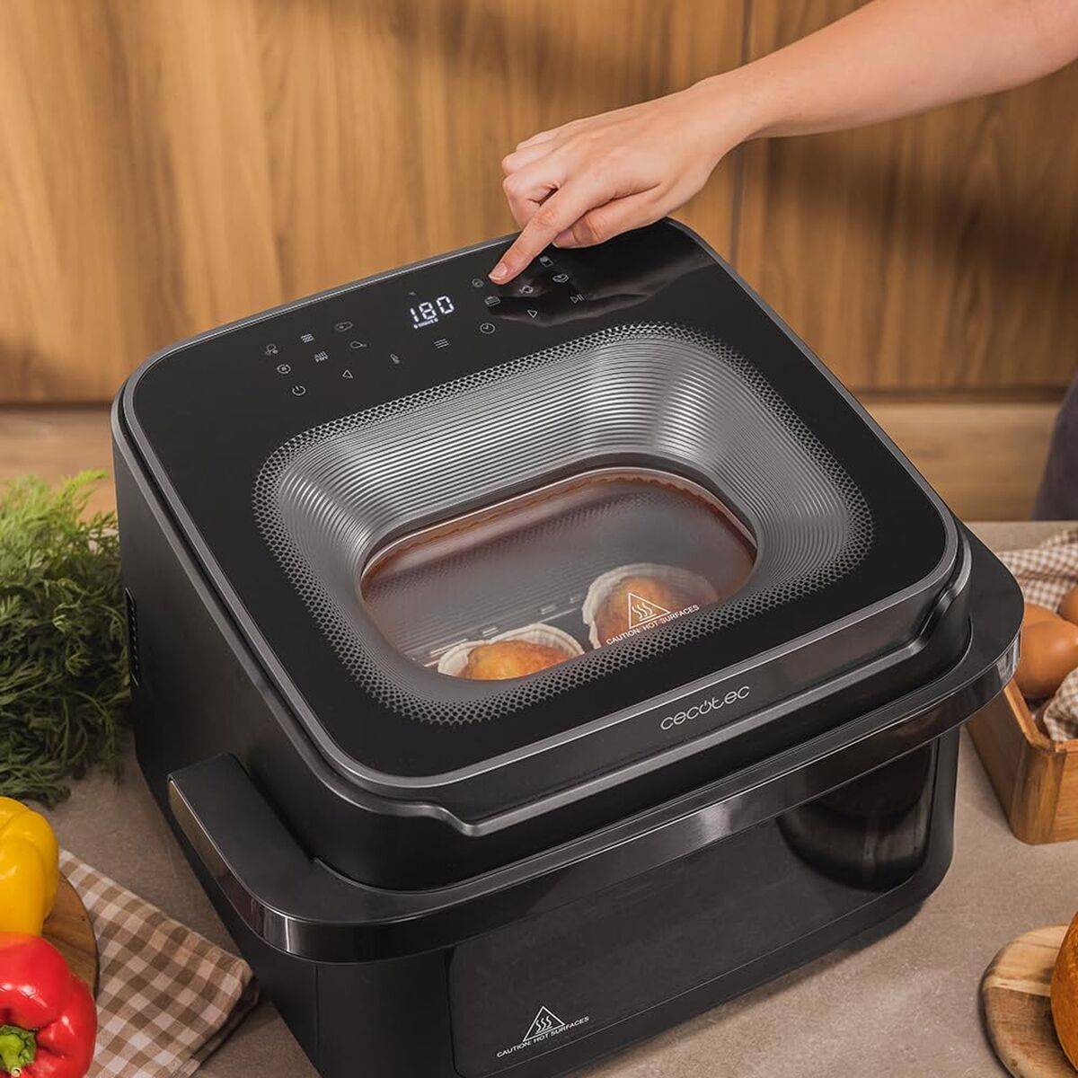Cecotec Freidora de Aire Cecofry Advance 10000 Full Vision 10L 2200W Negro 12 menús