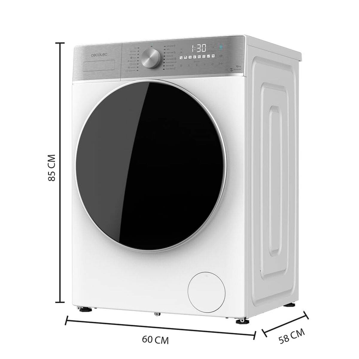 Cecotec Lavadora-Secadora 10680 Inverter 10/6 kg 1400 rpm Motor Inverter Plus Vapor Blanco