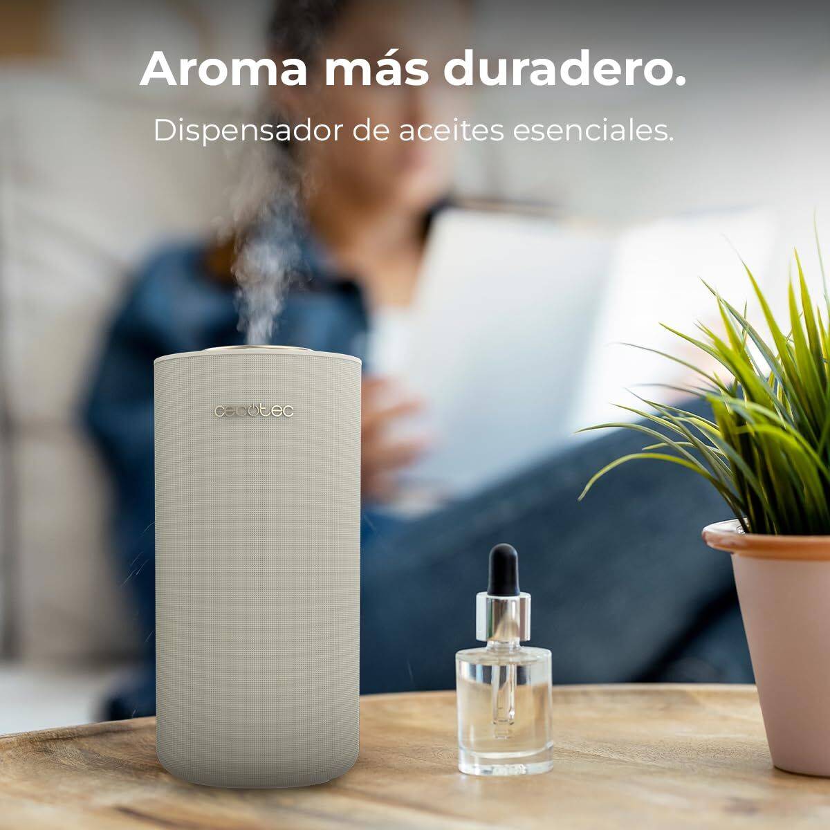 Cecotec Humidificador PureAroma 3000 10L 10W Bluetooth Altavoz LED 3 modos blanco
