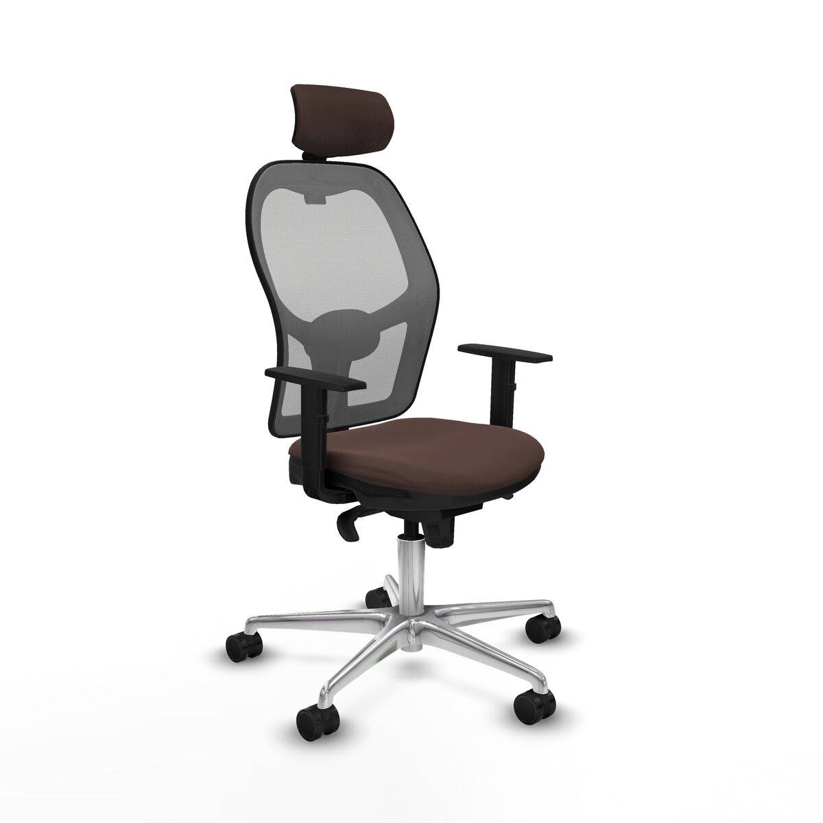 Silla de Oficina Piqueras y Crespo 1D086N2 Gris Marrón oscuro