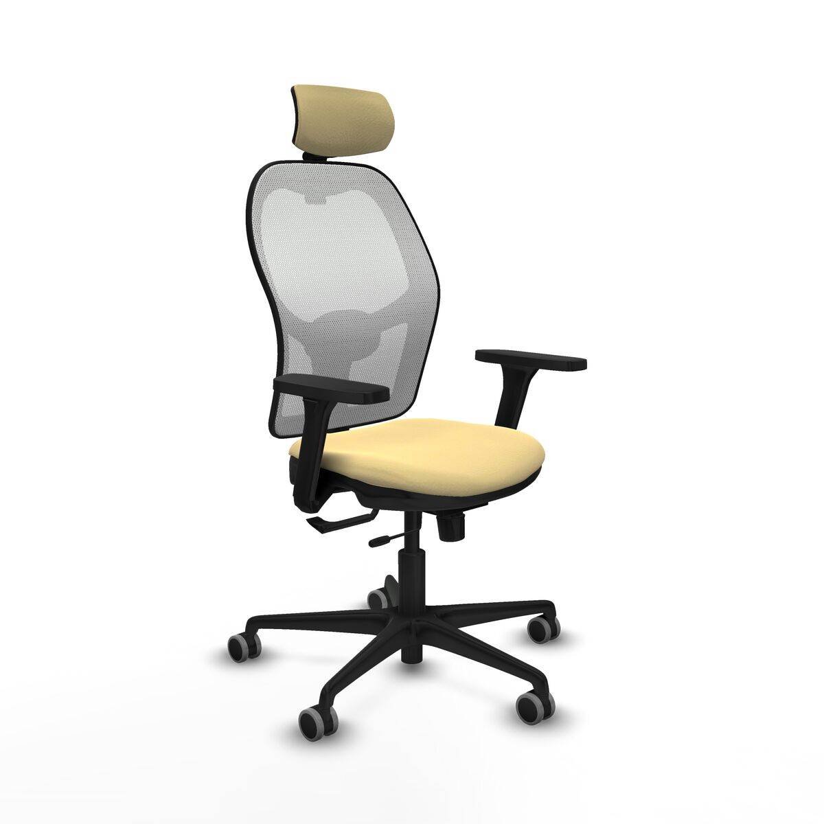Silla de Oficina con Cabecero Jorquera Piqueras y Crespo 3D036G2 Crema