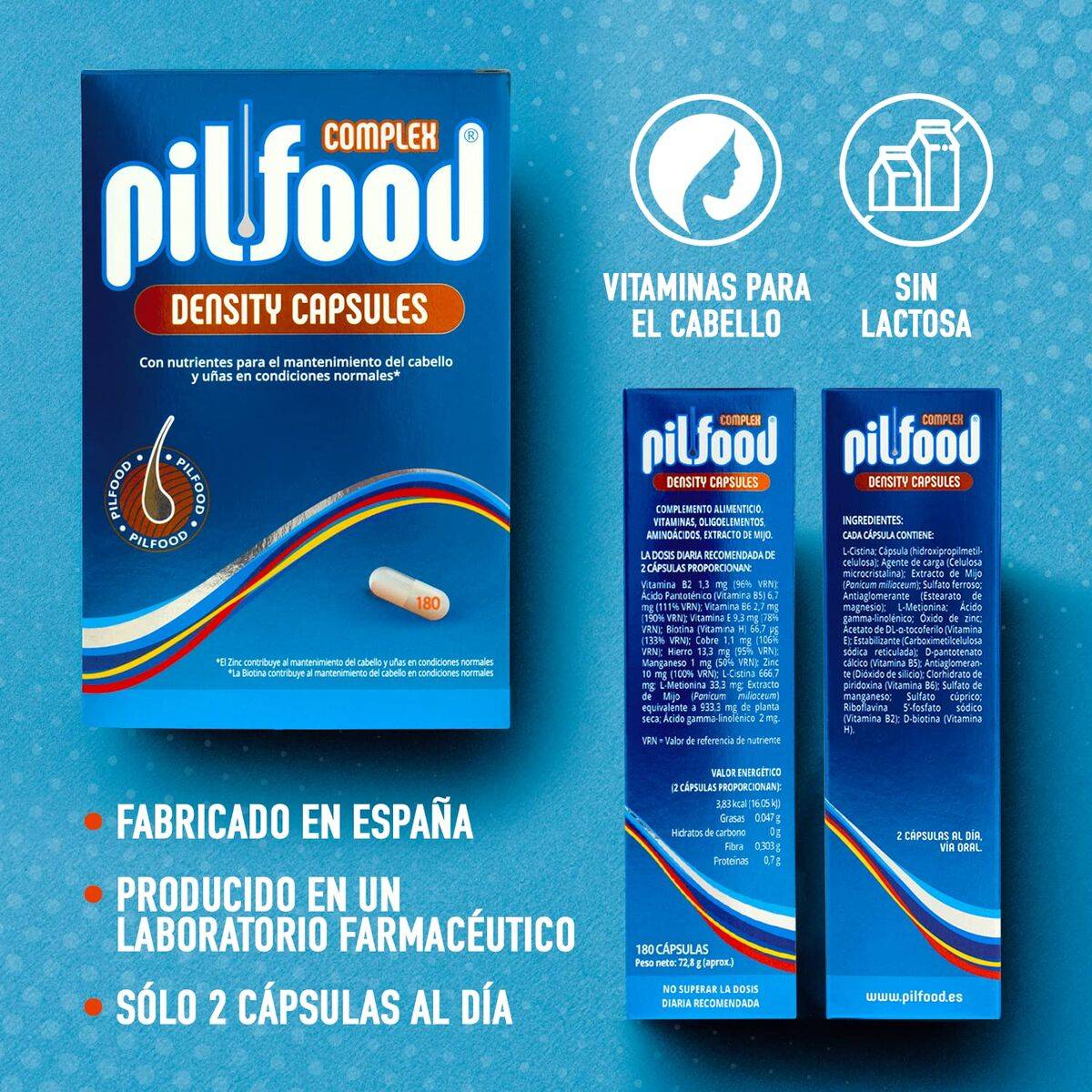 Complemento Alimenticio Pilfood COMPLEX 180 Unidades
