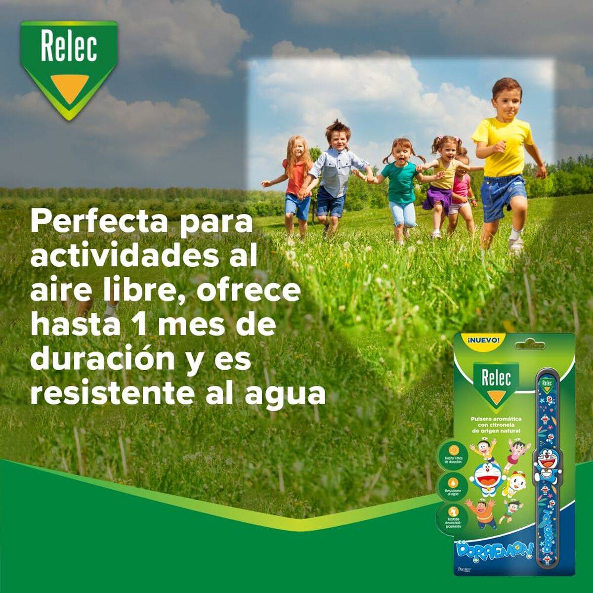 Pulsera Antimosquitos de Citronela Relec Doraemon