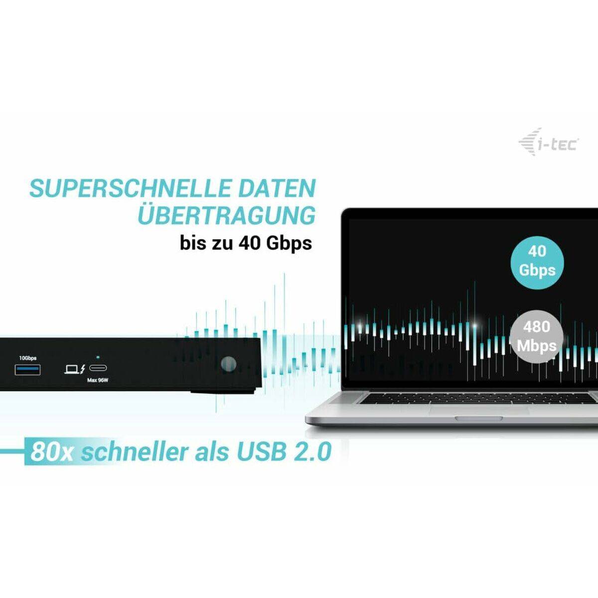 Hub USB i-Tec TB4TRIPLEDOCKPD