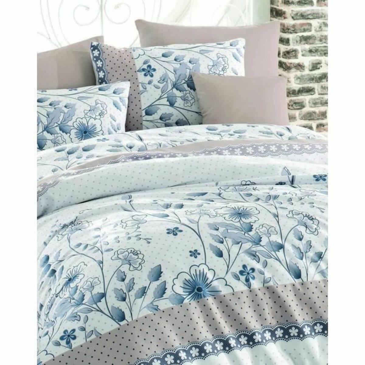 Juego de funda nórdica Azul Cama de 200 3 Piezas