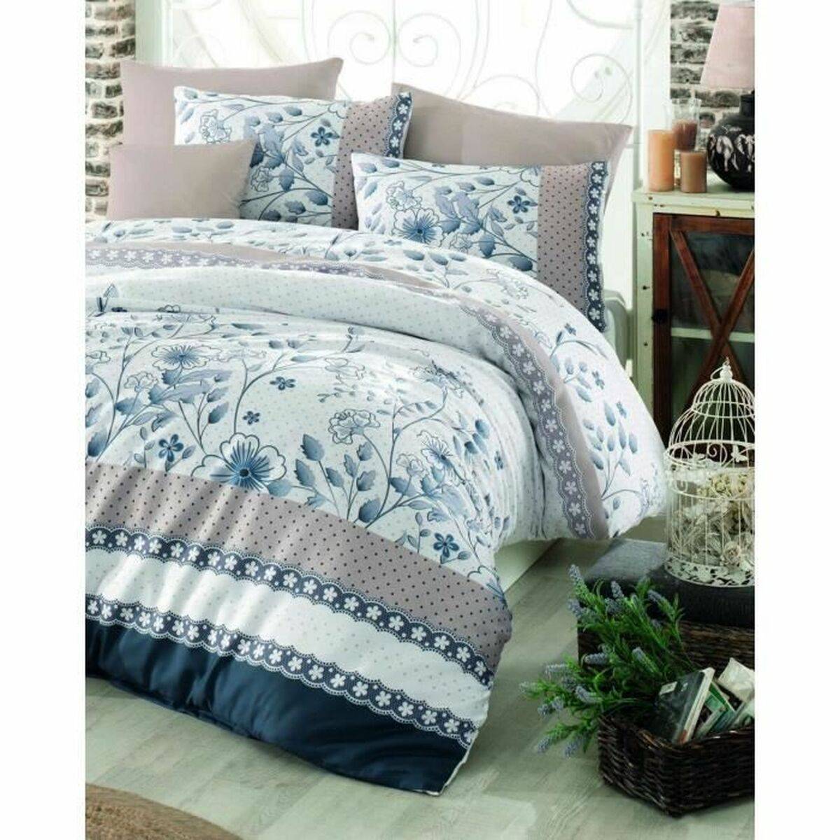 Juego de funda nórdica Azul Cama de 200 3 Piezas