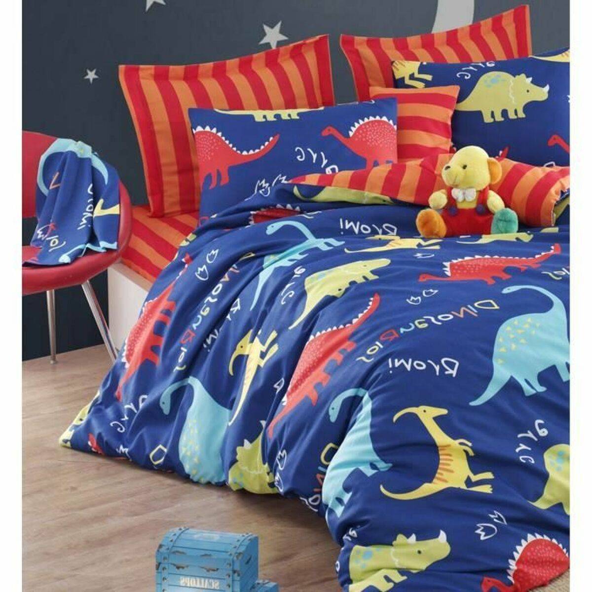 Juego de funda nórdica Azul Cama de 200 3 Piezas