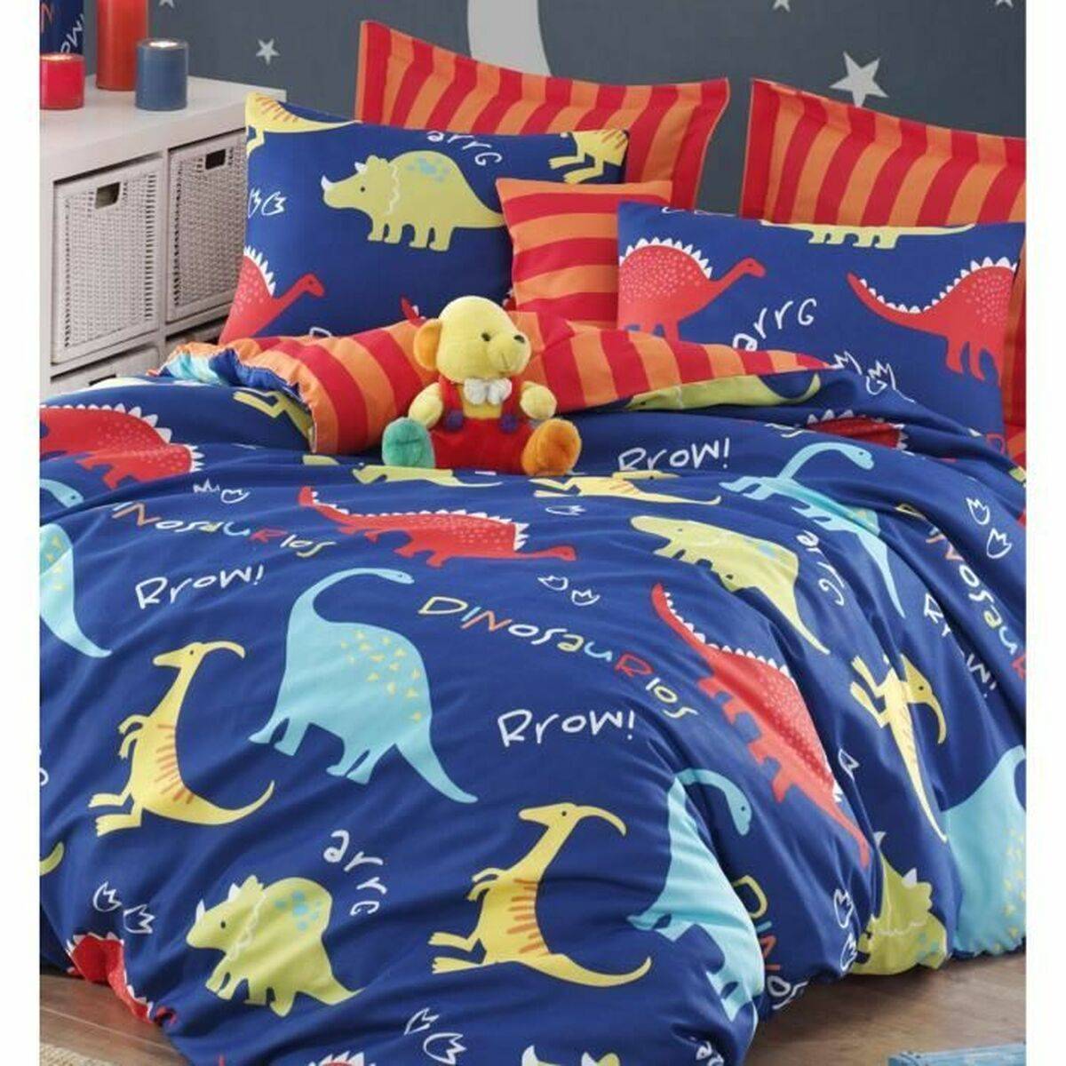 Juego de funda nórdica Azul Cama de 200 3 Piezas