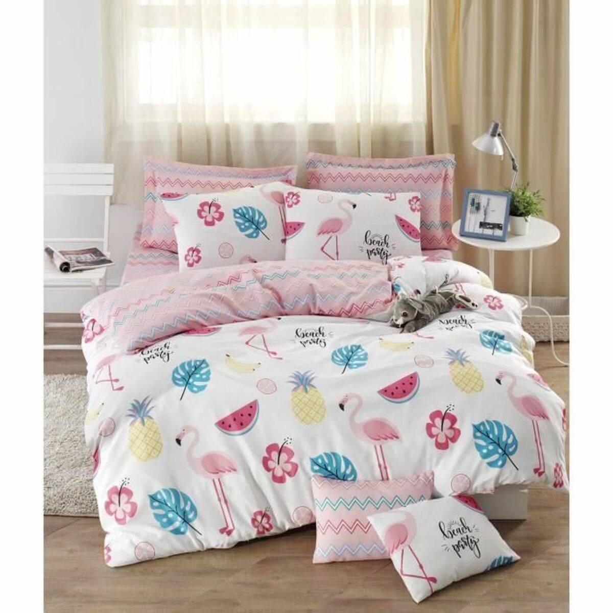 Juego de funda nórdica Blanco Cama de 200 3 Piezas