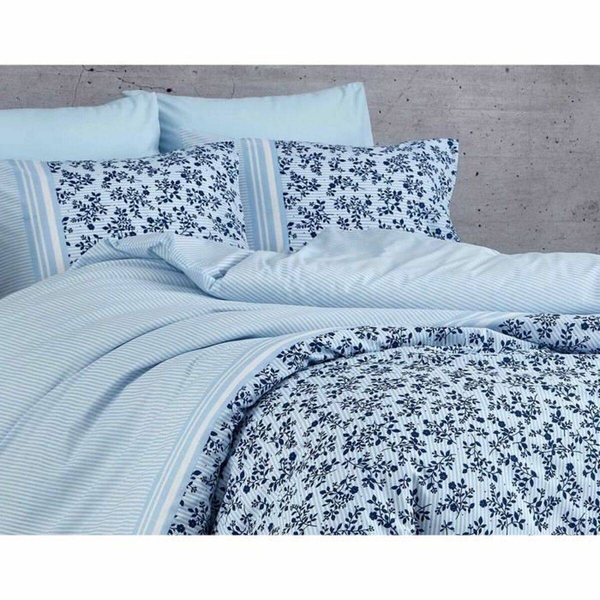 Juego de funda nórdica Azul Cama de 200 3 Piezas